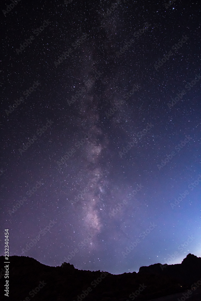 Milkyway at night at teide, tenerife