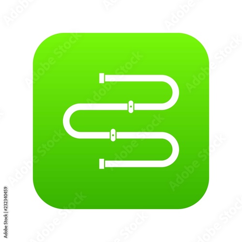 Heated towel rail icon digital green for any design isolated on white vector illustration