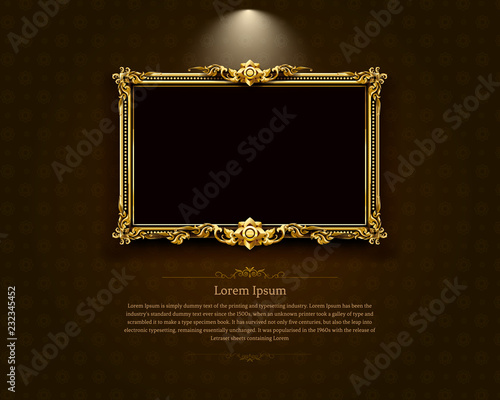 Thai art frame border pattern