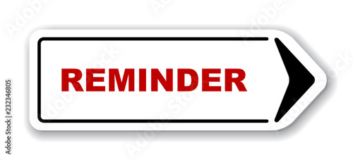 red vector banner reminder