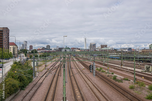 Obraz na płótnie Train track in Malmö w salonie