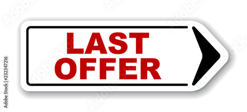 red vector banner last offer