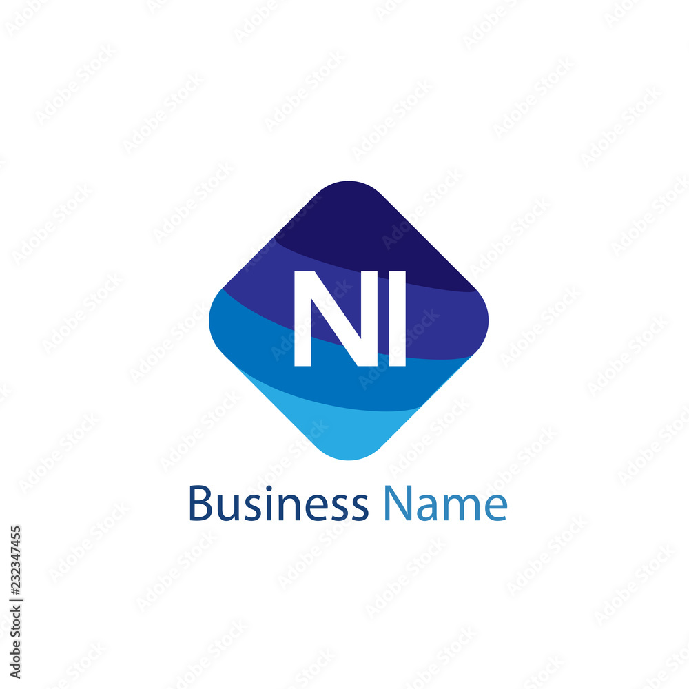 Initial Letter NI Logo Template Design Initial Letter NI Logo Template Design