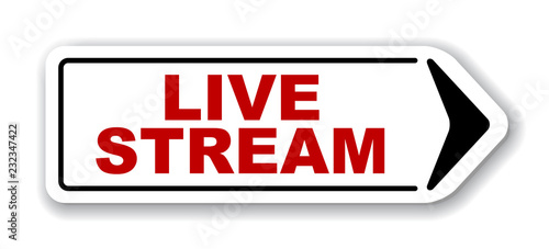 red vector banner live stream