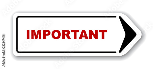 red vector banner important