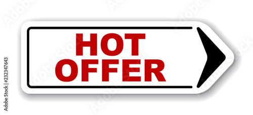 red vector banner hot offer