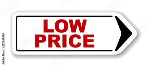 red vector banner low price