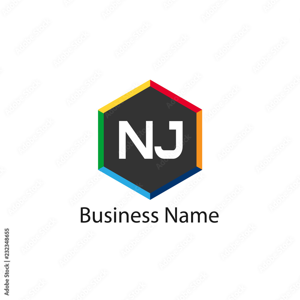 Initial Letter NJ Logo Template Design Initial Letter NJ Logo Template Design