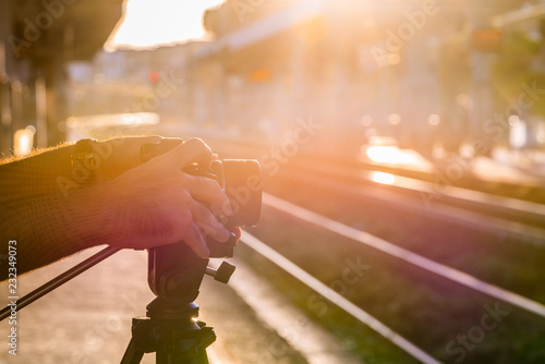 Foto sulla stazione tra i binari