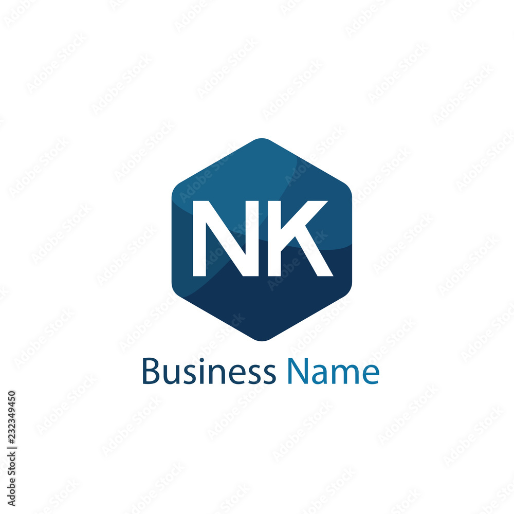 Initial Letter NK Logo Template Design Initial Letter NK Logo Template Design
