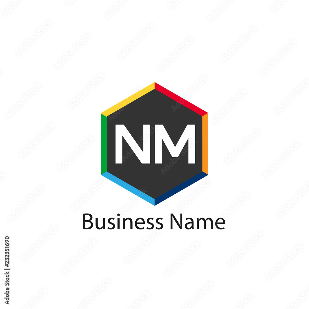 Initial Letter NM Logo Template Design Initial Letter NM Logo Template Design