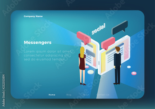 Messengers And Social Nertwork Concept