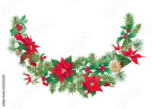 Christmas decoration, a wreath made of fir branches