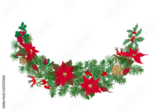 Christmas decoration, a wreath made of fir branches