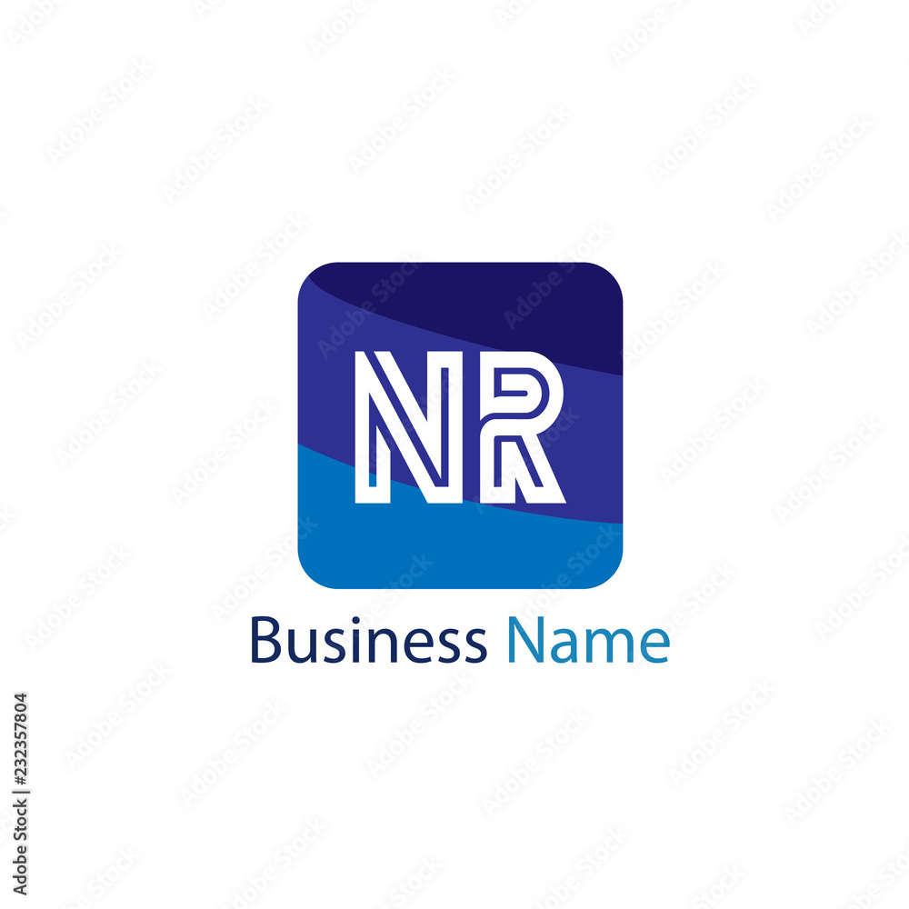 Initial Letter NR Logo Template Design Initial Letter NR Logo Template Design