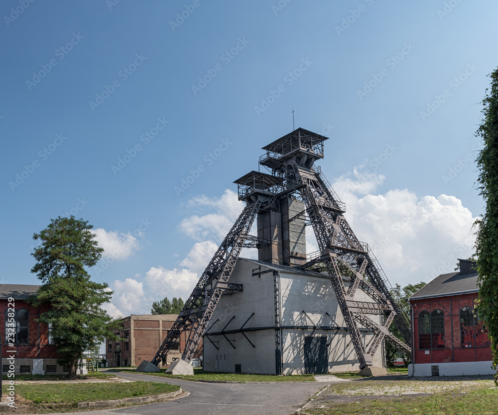 Historickal mining derrick, Petr Bezruc, Ostrava, Czech Republic
