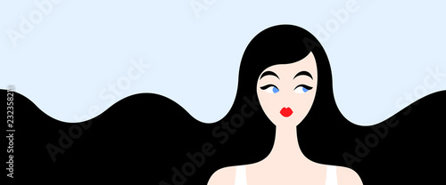 Black haired woman