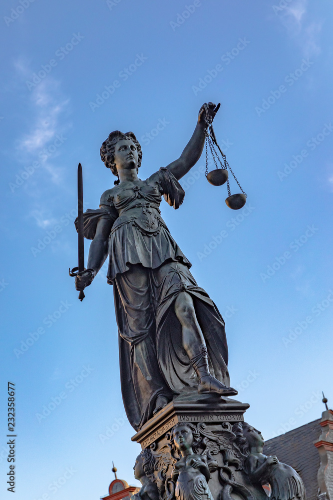 lady justice with the scale symbolizes the law