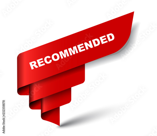 red vector banner recommended