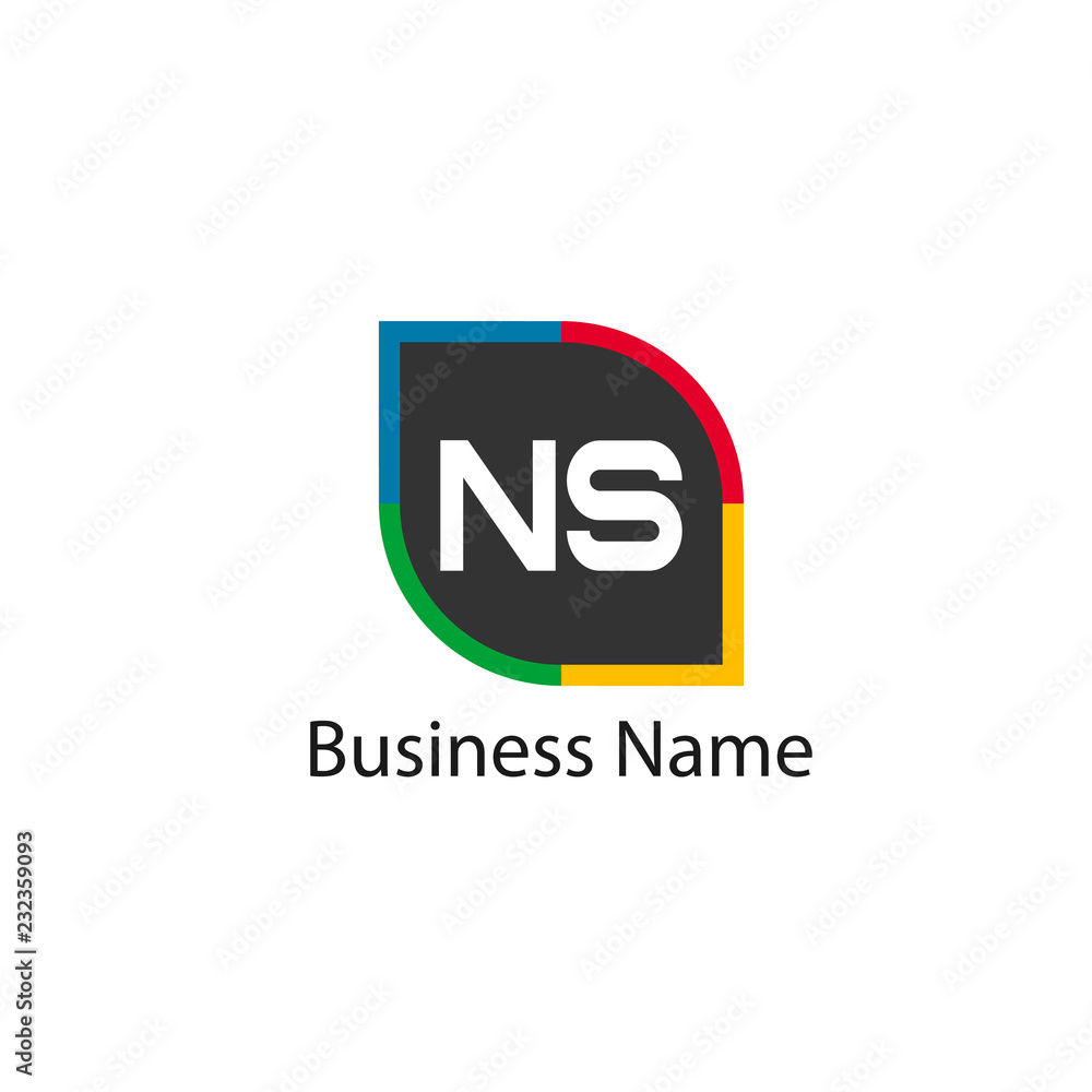 Fototapeta premium Initial Letter NS Logo Template Design