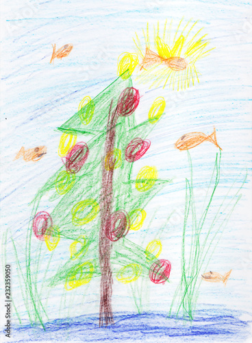 Weihnachten bei den Goldfischen unter Wasser 