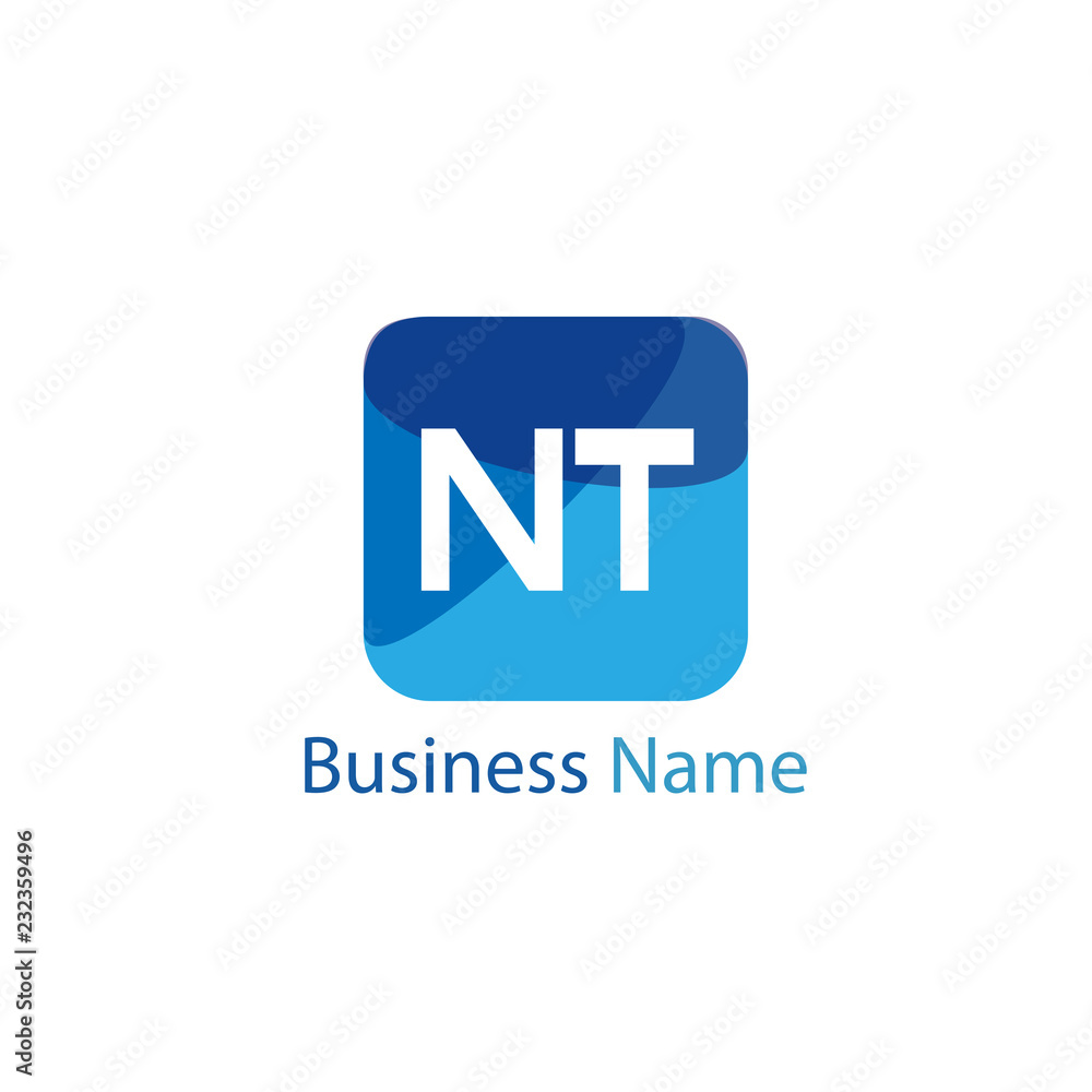 Initial Letter NT Logo Template Design Initial Letter NT Logo Template Design