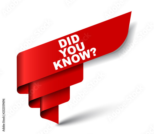 red vector banner did you know