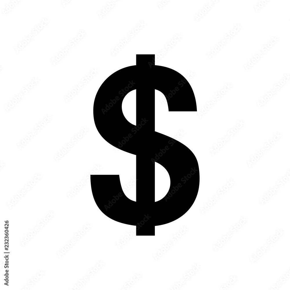 Dollar sign glyph icon Dollar sign glyph icon