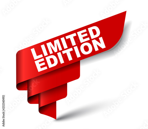 red vector banner limited edition