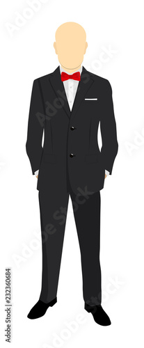 Portrait of a successful businessman. Vector illustration