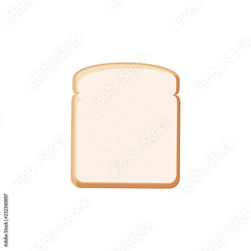 Sliced Toast Bread isolated on white background, top view