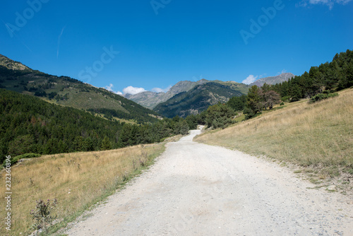 Road to Montgarri in the mountains of Aran Valley in summer © vicenfoto