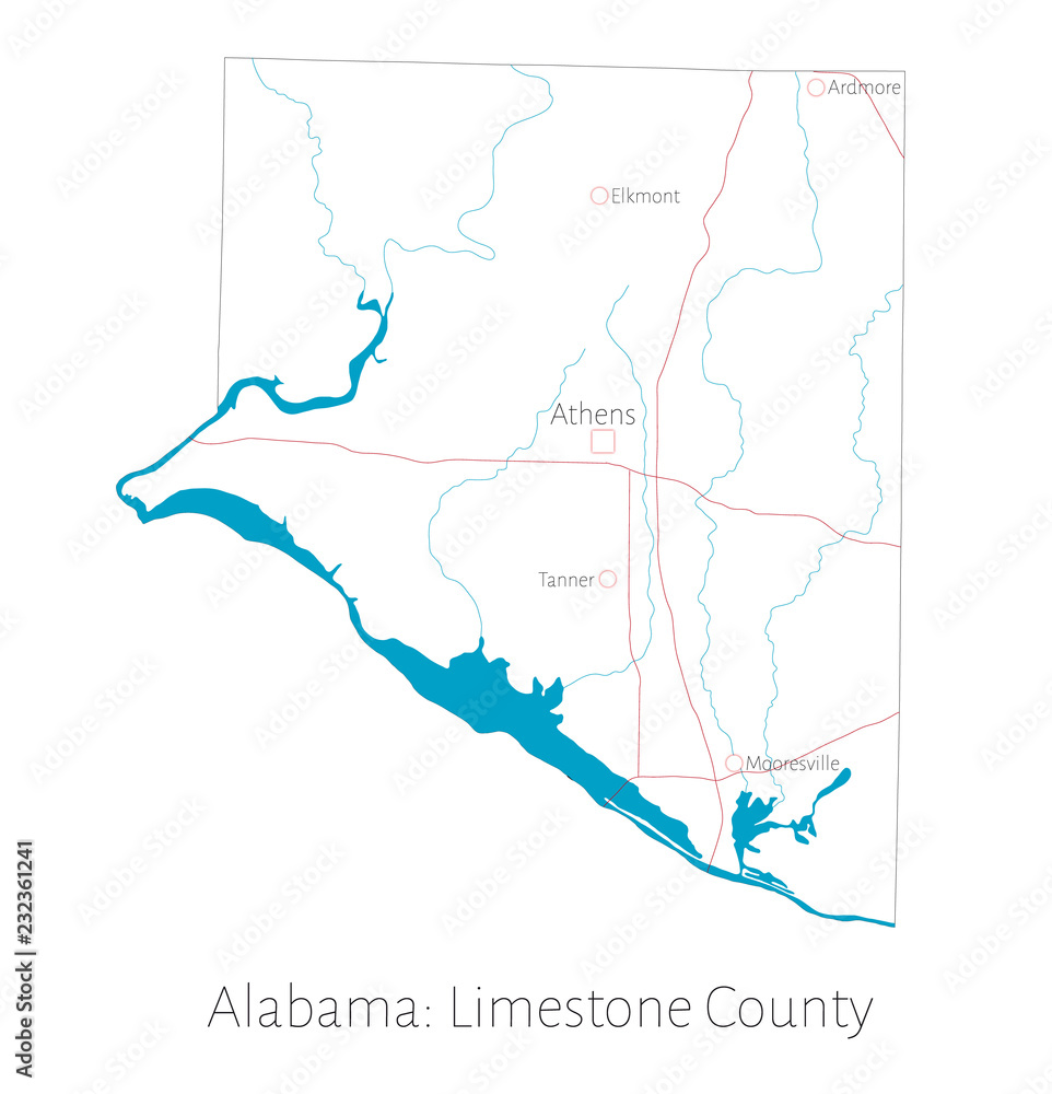 Limestone county alabama map