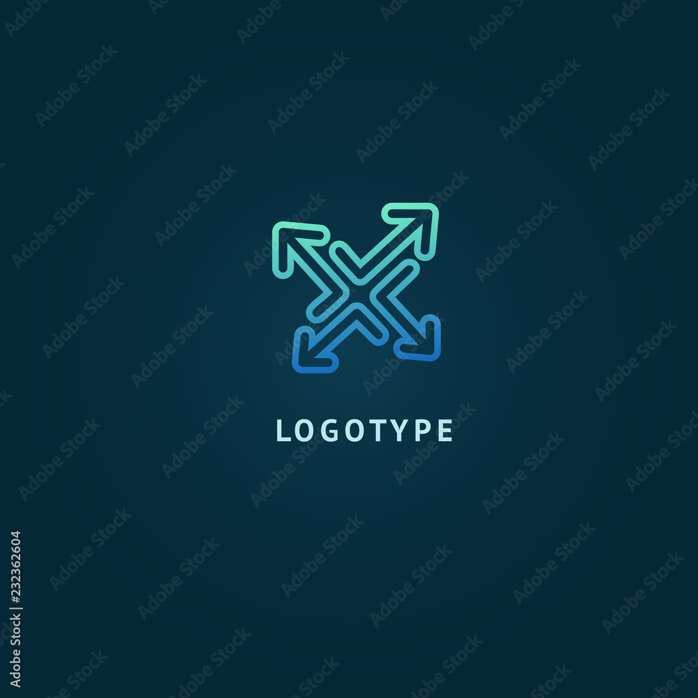 Arrow icon. Vector flat style illustration Abstract business logo template. Logo concept of Progress development, application, Business strategy, Geometric design element, delivery company. Arrow icon. Vector flat style illustration Abstract business logo template. Logo concept of Progress development, application, Business strategy, Geometric design element, delivery company.