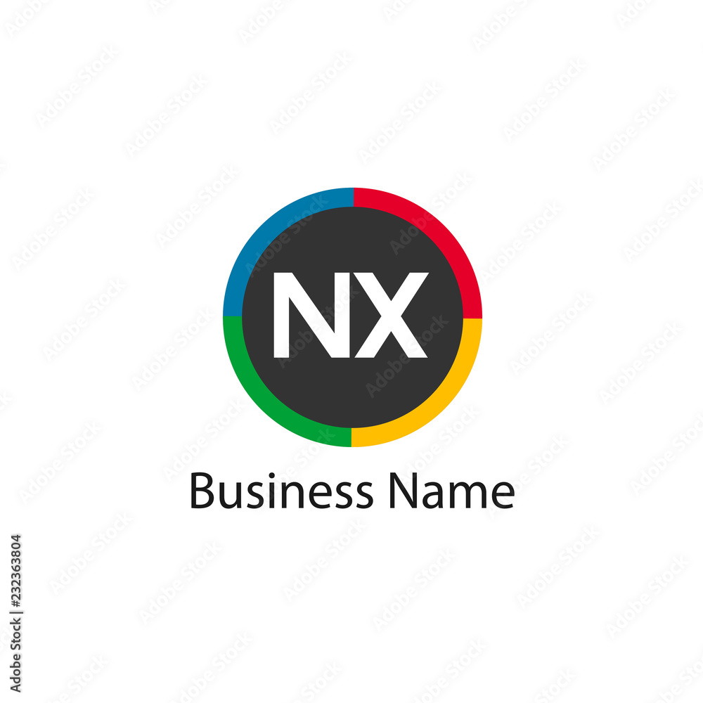 Initial Letter NX Logo Template Design Initial Letter NX Logo Template Design