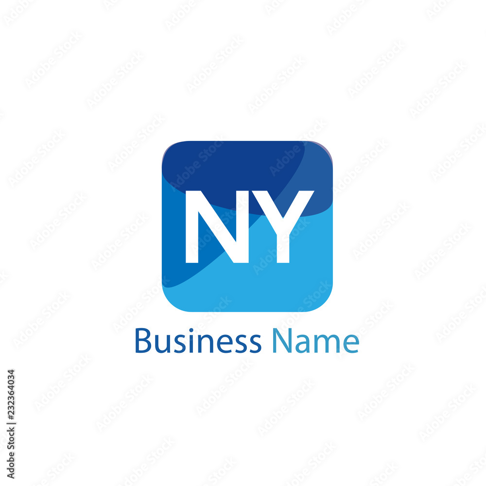 Initial Letter NY Logo Template Design Initial Letter NY Logo Template Design