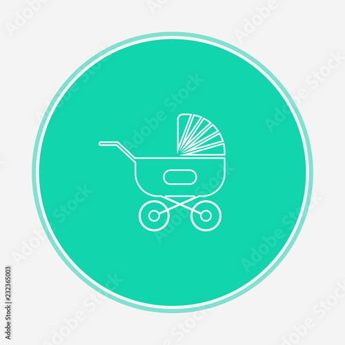 Baby cart vector icon sign symbol
