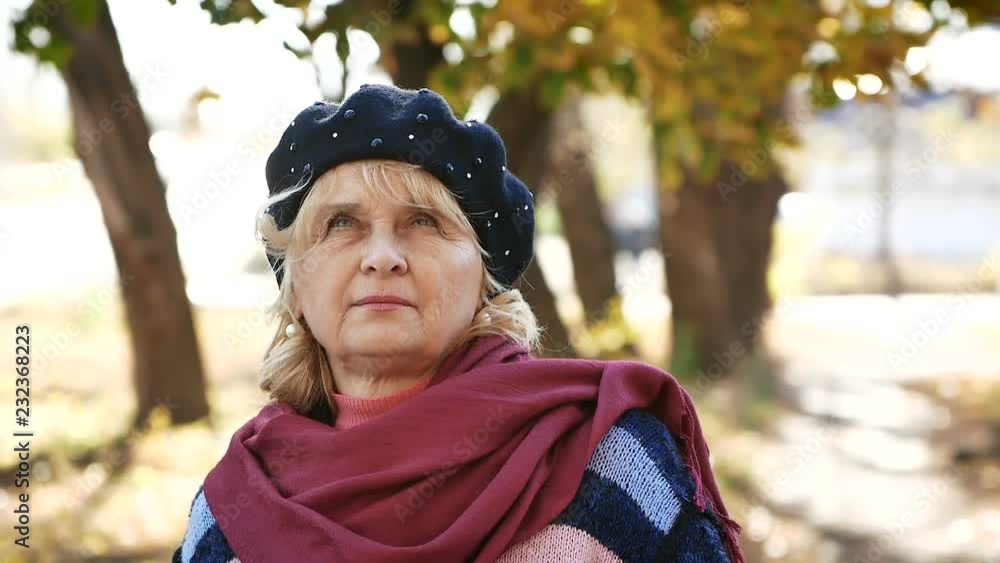 portrait of an elderly woman 60, looking up portrait of an elderly woman 60, looking up