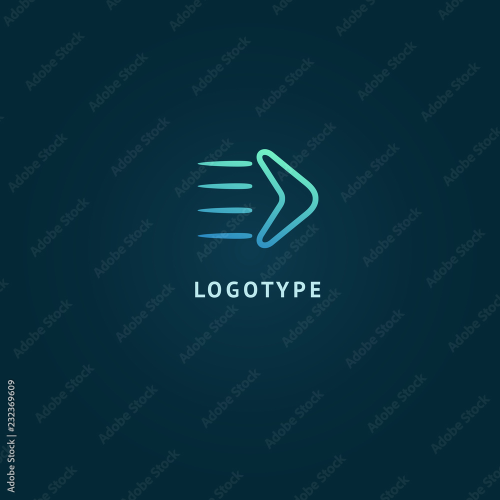 Arrow icon. Vector flat style illustration Abstract business logo template. Logo concept of Progress development, application, Business strategy, Geometric design element, delivery company. Arrow icon. Vector flat style illustration Abstract business logo template. Logo concept of Progress development, application, Business strategy, Geometric design element, delivery company.