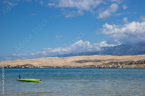 view of Svetioy duh beach on Pag island, Croatia