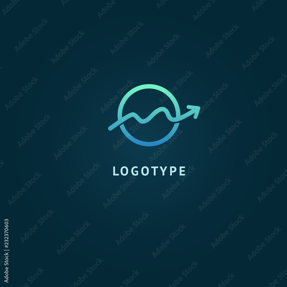 Arrow icon. Vector flat style illustration Abstract business logo template. Logo concept of Internet communications, marketing, Public Relations, technology, express delivery Arrow icon. Vector flat style illustration Abstract business logo template. Logo concept of Internet communications, marketing, Public Relations, technology, express delivery