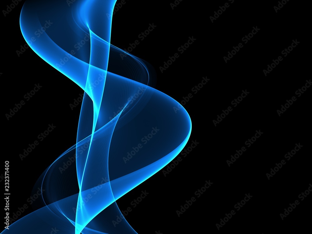 Naklejka premium Abstract blue flow wave background