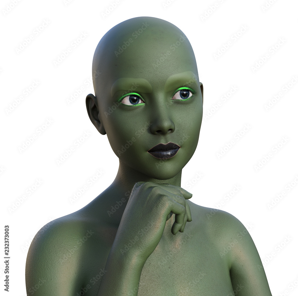 Female Alien Green