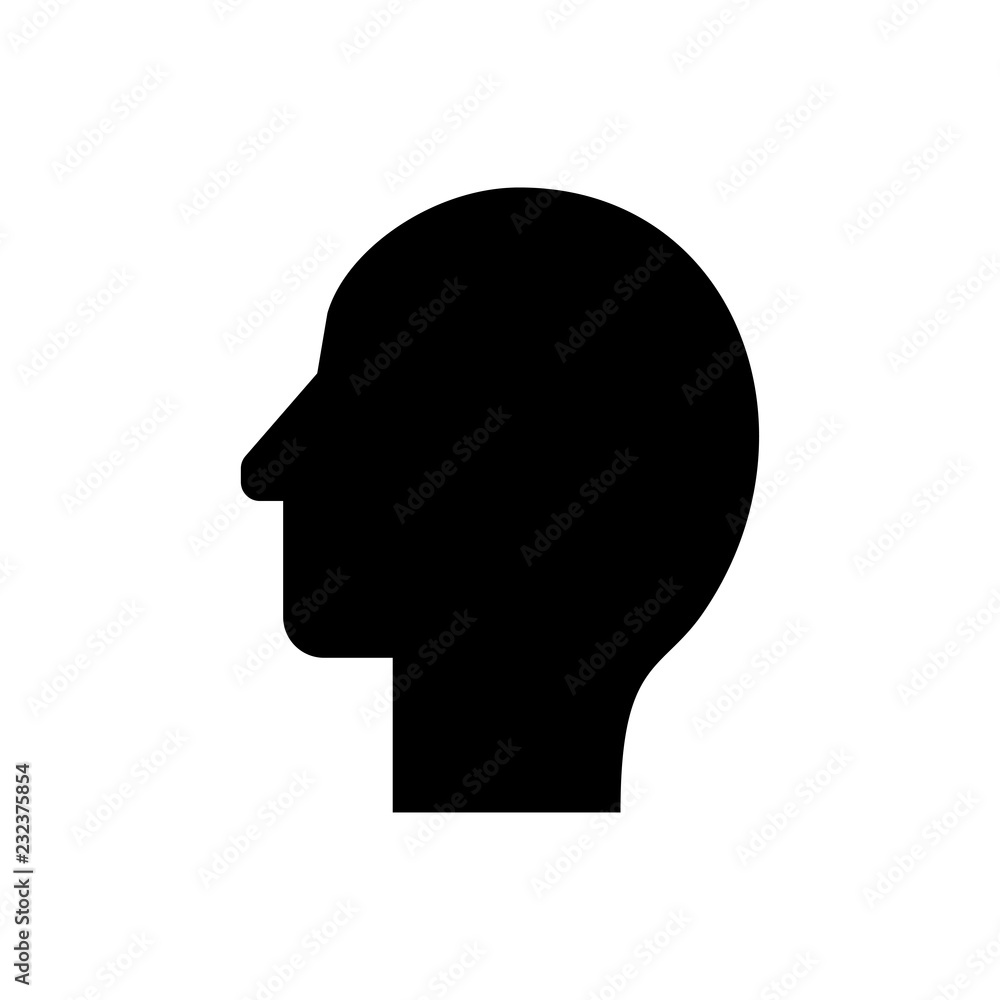 Head man glyph icon
