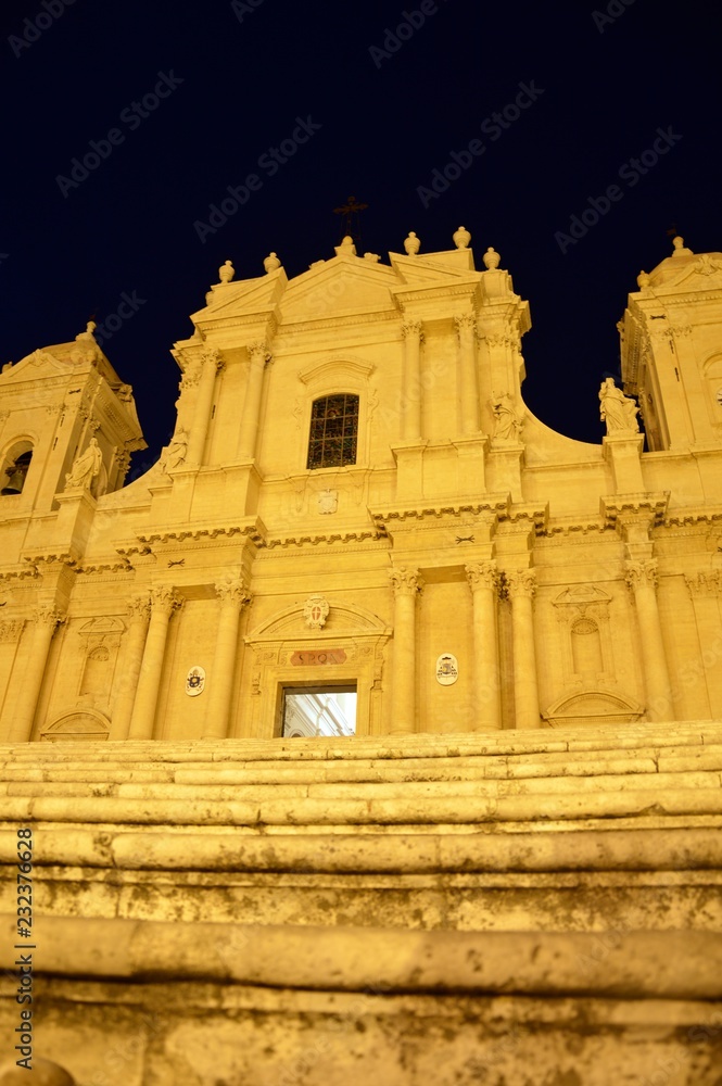 Noto (Sicily) cathedral, by night
