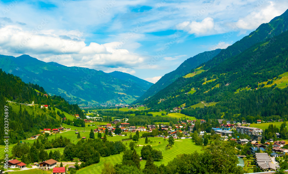 Panorama of Gastein Valley from Bad Gastein