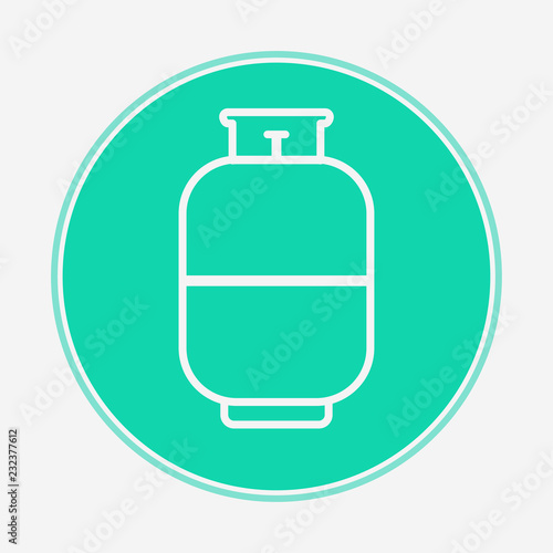 Gas cylinder vector icon sign symbol