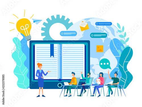 Online learning lessons, webinar and online education courses