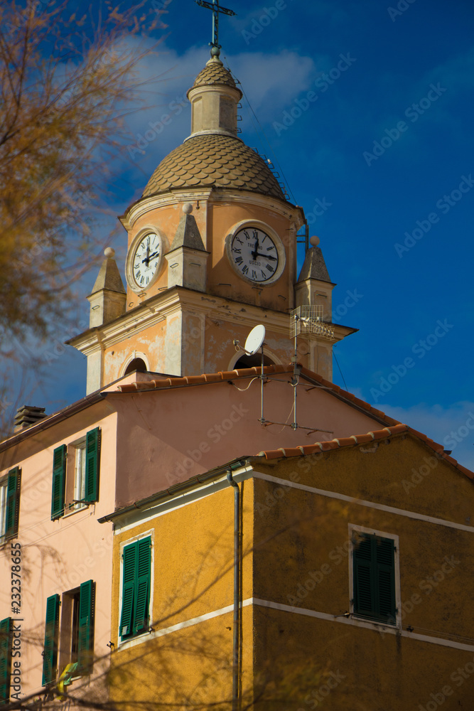 old church tower in Lerici italy