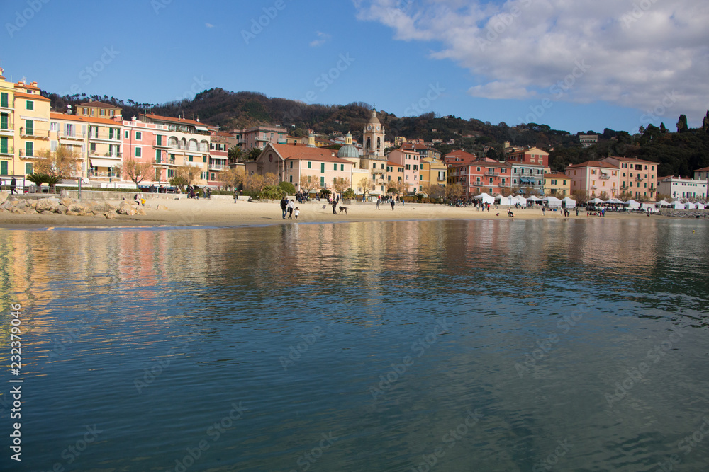 view of Lerici italy in winter